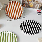 Hand-Painted Striped Dinner Plate