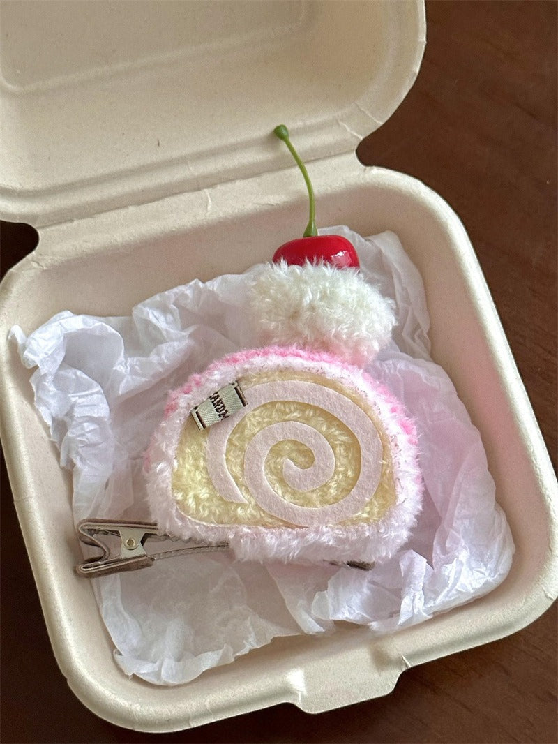 Plush Cake Dessert Pendant Accessory