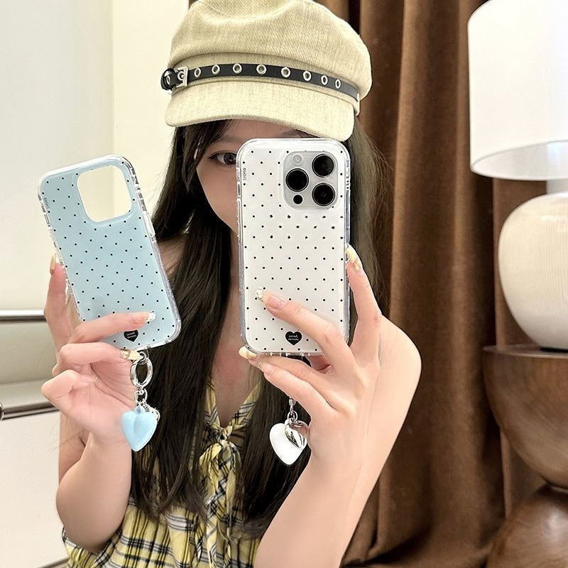 Polka Dot Heart Phone Case