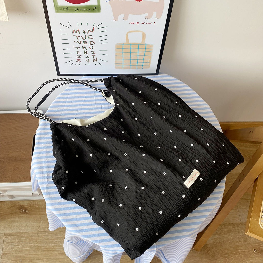 Mesh Drawstring Shoulder Tote - Modomu