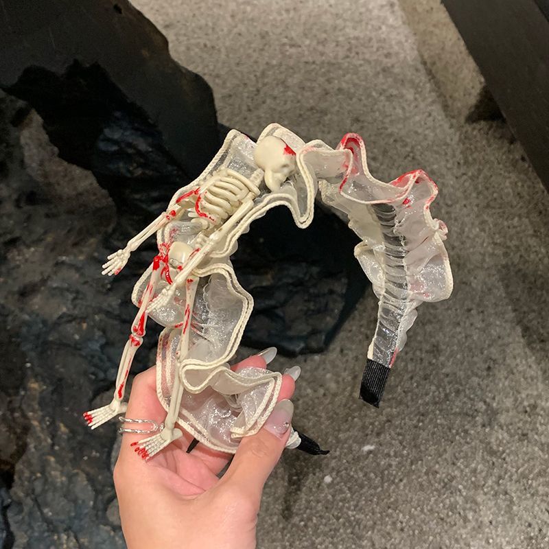 Skeleton Ruffle Headband