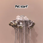 Pet Plaid Lace Saliva Scarf
