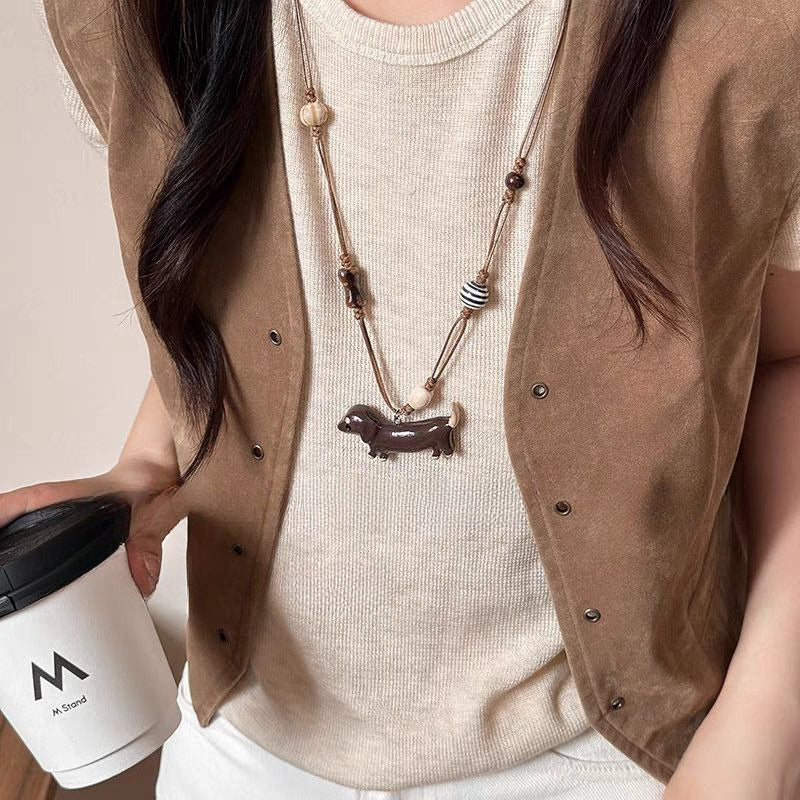 Cartoon Dog Pendant Necklace - Modomu