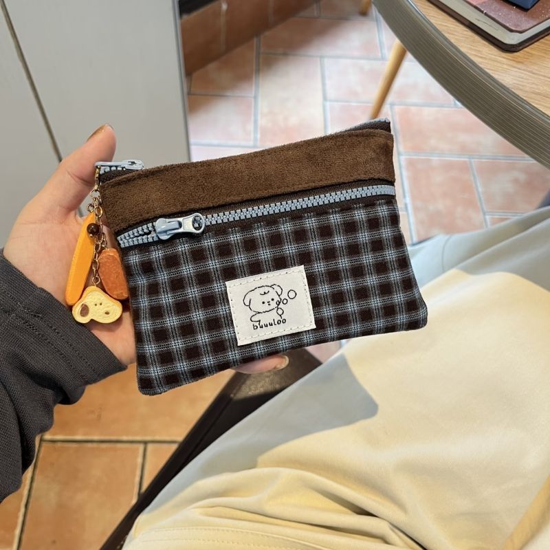 Plaid Double Layer Cosmetic Organizer - Modomu