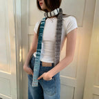 Rainbow Plush Y2K Scarf - Modomu