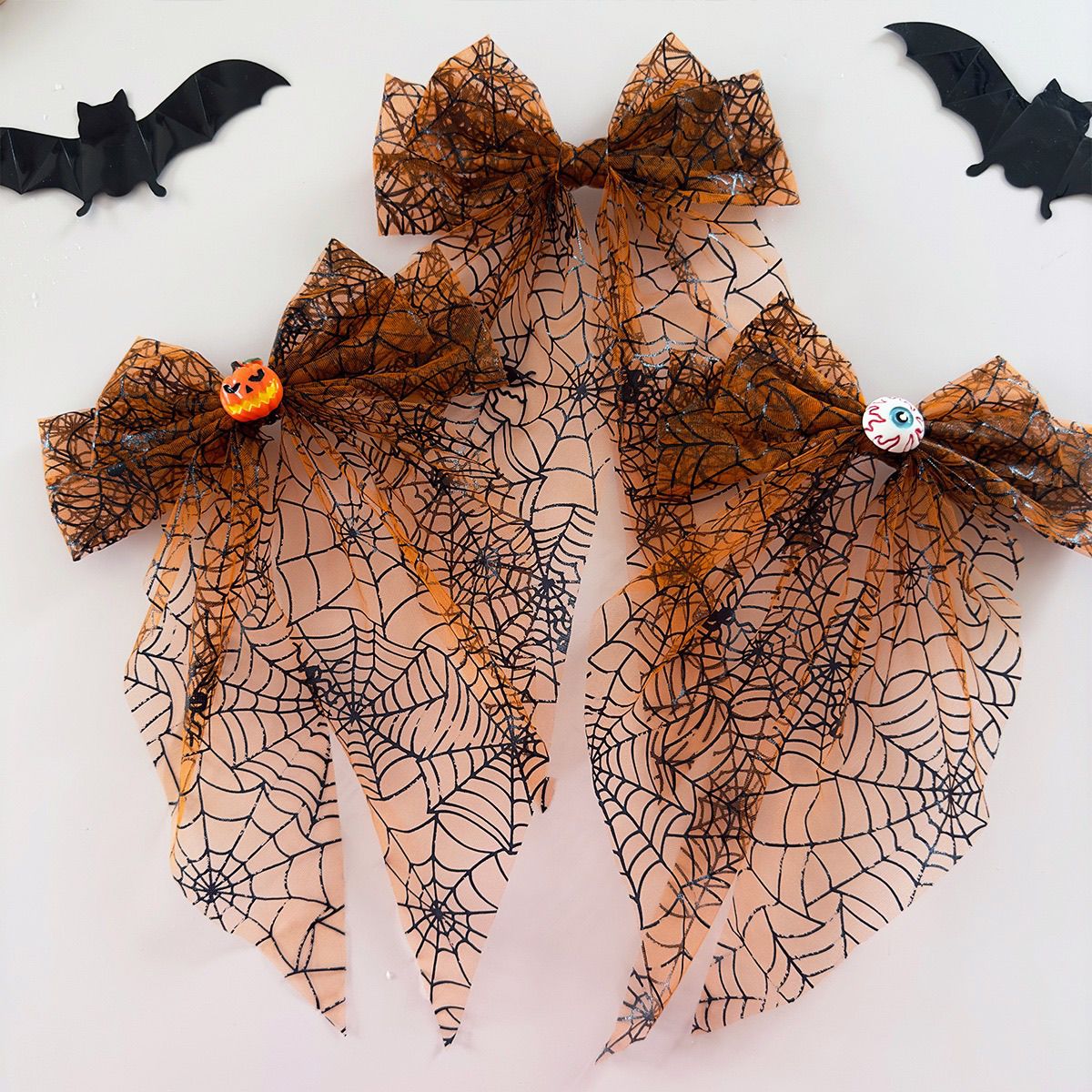 Cobweb Mesh Hair Bow