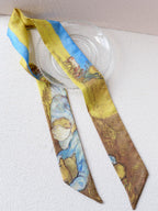 Art Print Narrow Silk Tie - Modomu