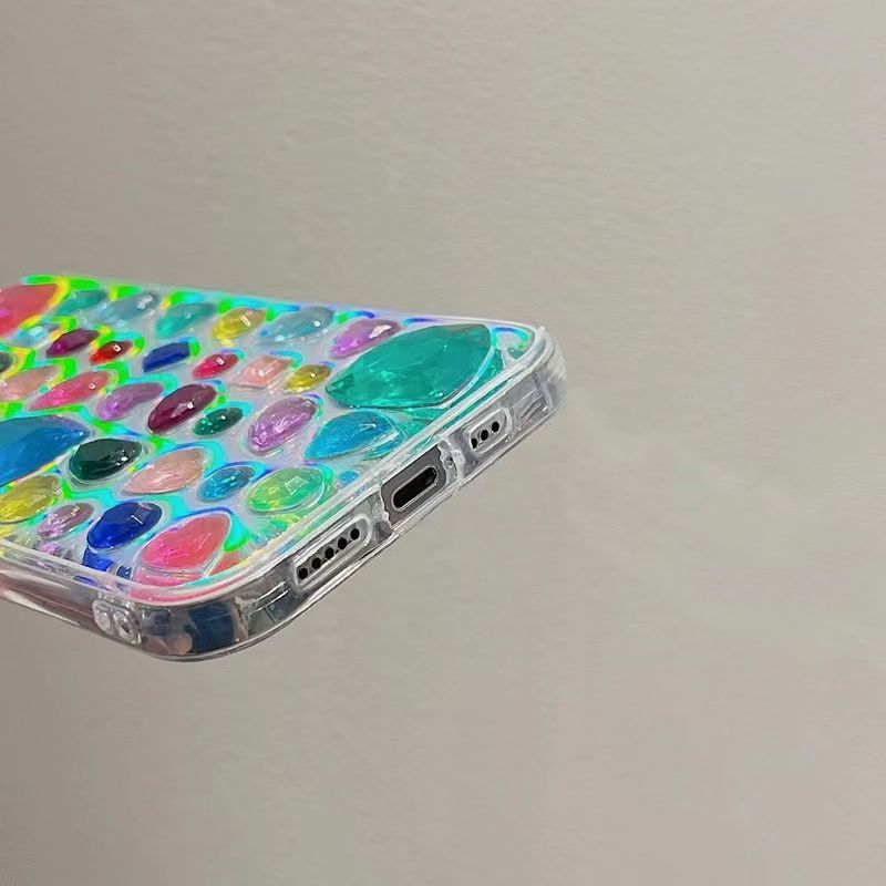 Scattered Jewel Iridescent Phone Case