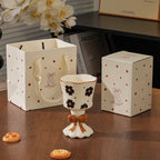 Bow Flower Ceramic Goblet Mug - Modomu