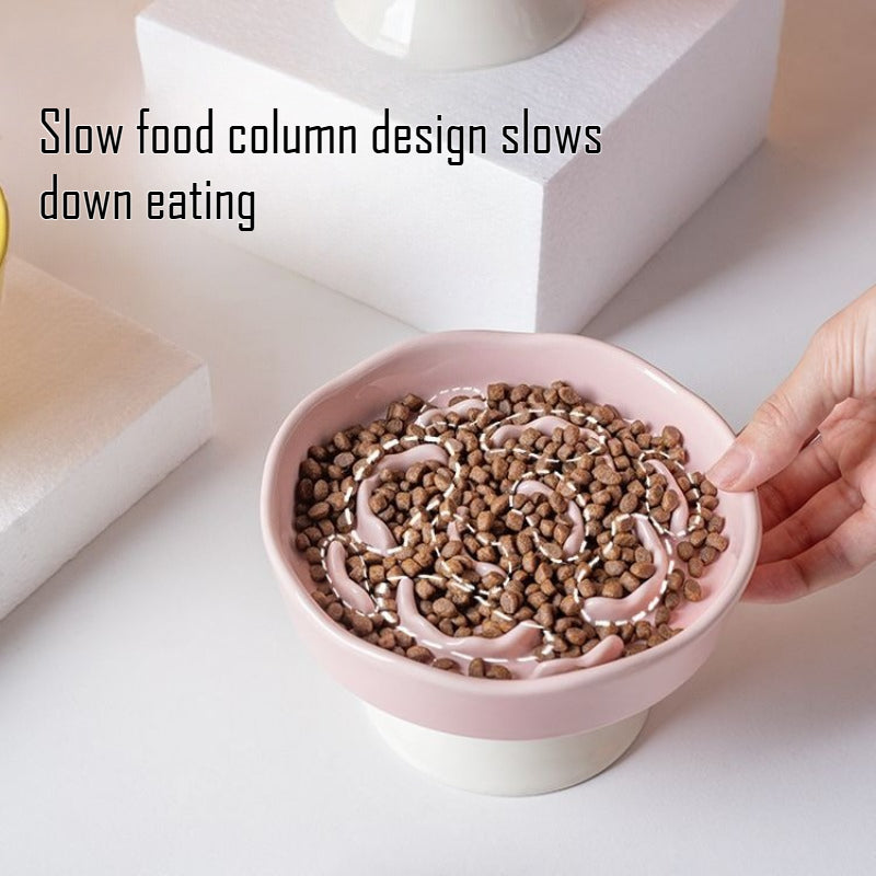 Ceramic Pet Slow Feeder Bowl