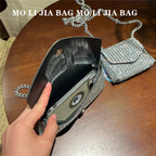 Rhinestone Square Evening Bag - Modomu