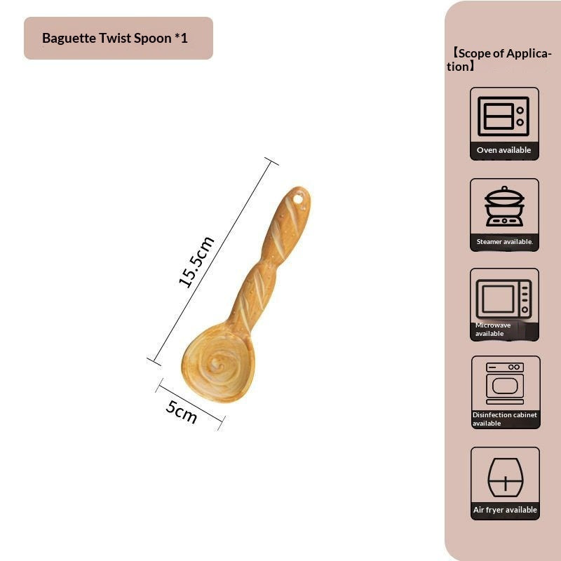 Bakery Shaped Ceramic Dessert Spoon