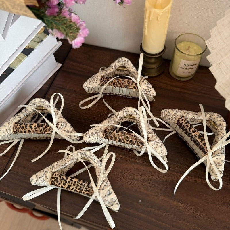 Floral Bow Claw Clip