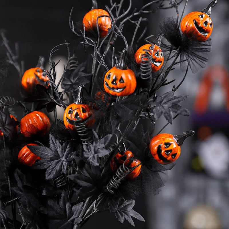 Haunted Pumpkin Stem Spray