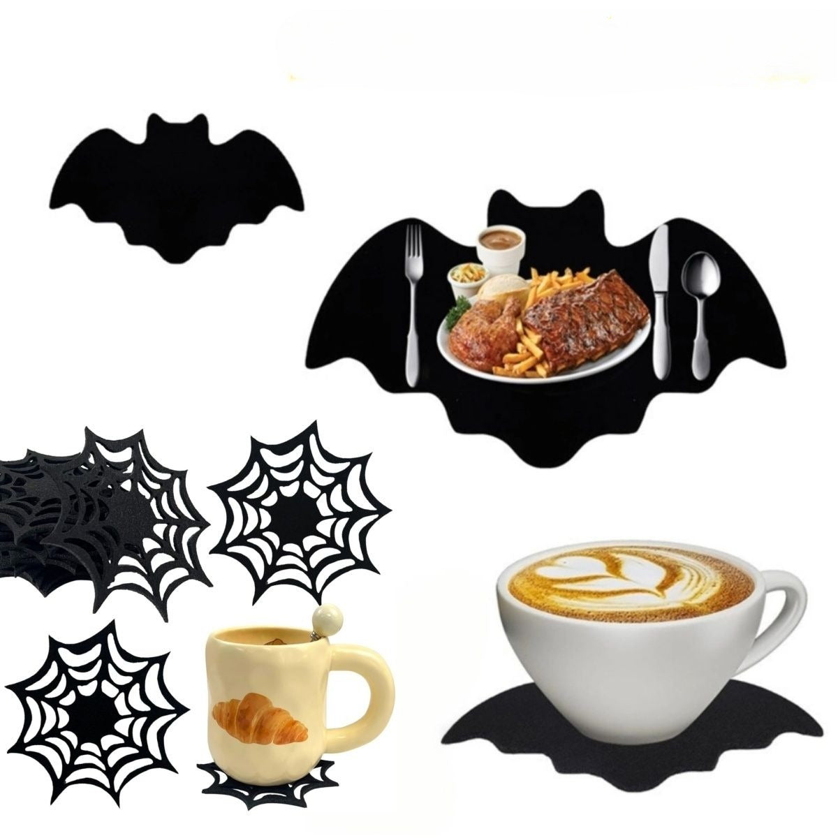 Felt Bat Placemat Set
