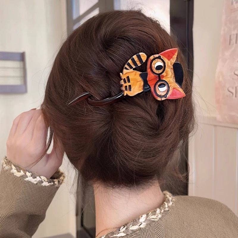 Cartoon Cat Twist Hair Clip