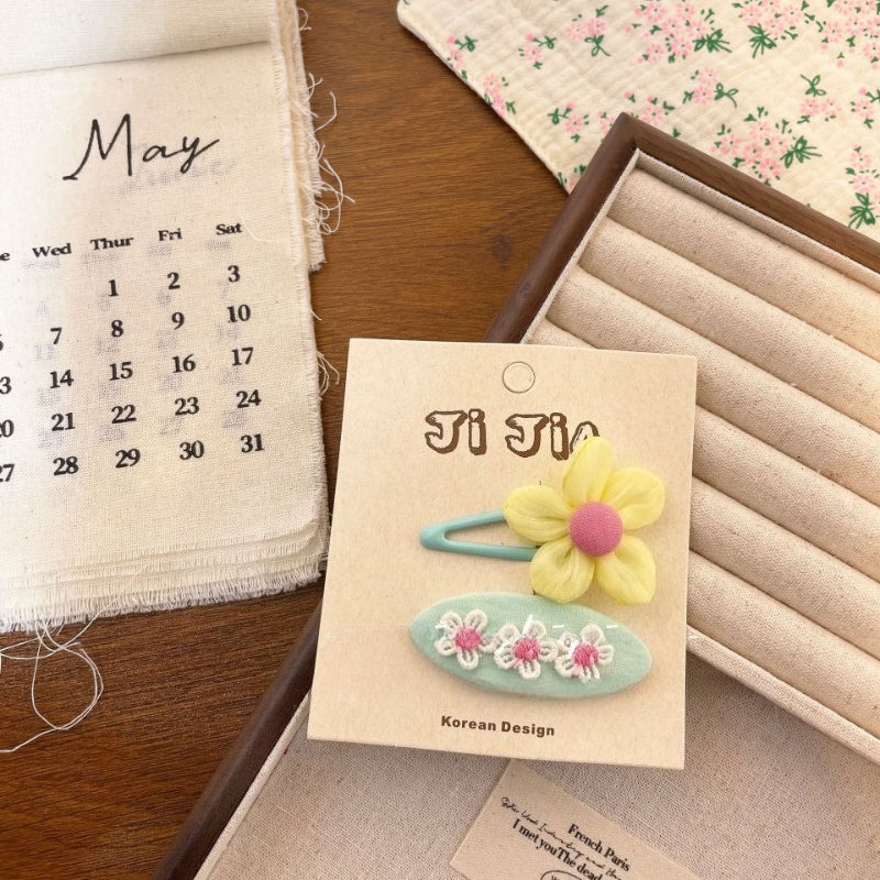 Floral Bunny Kids Hair Clip - Modomu