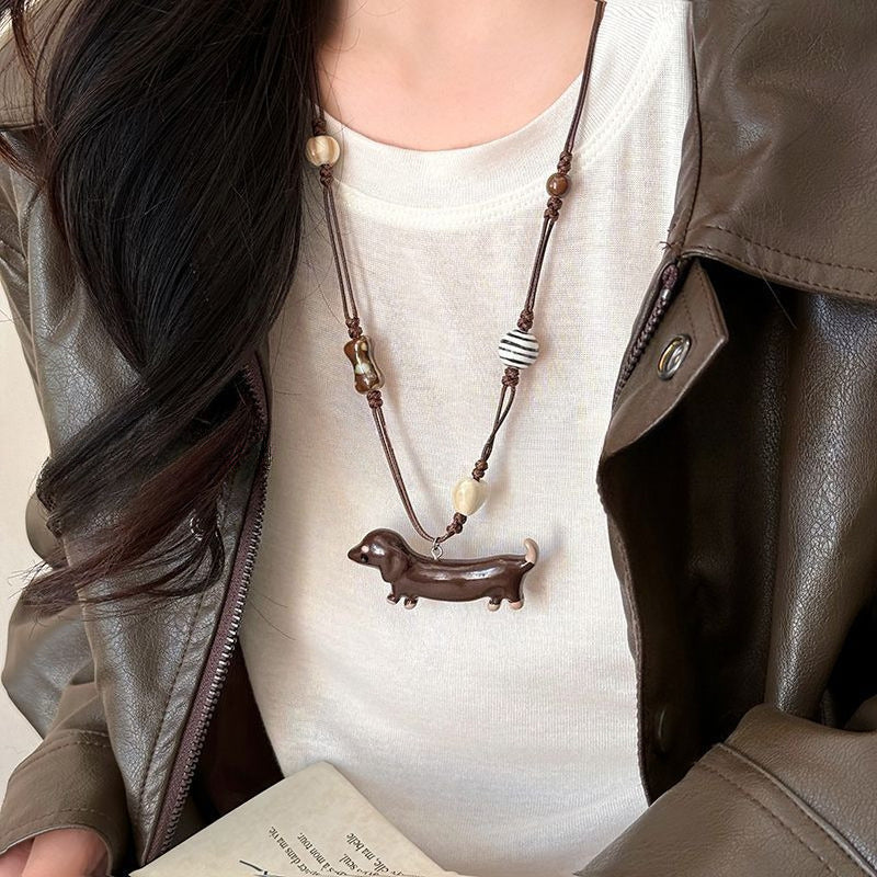 Cartoon Dog Pendant Necklace - Modomu