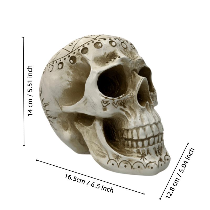 Engraved Skull Ornament
