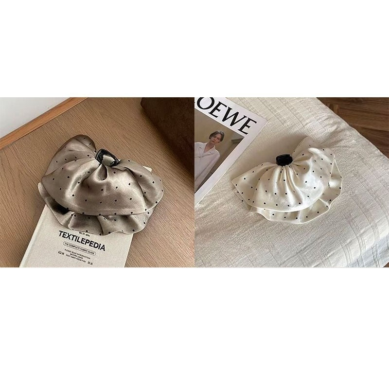 Satin Ruffle Ponytail Clip