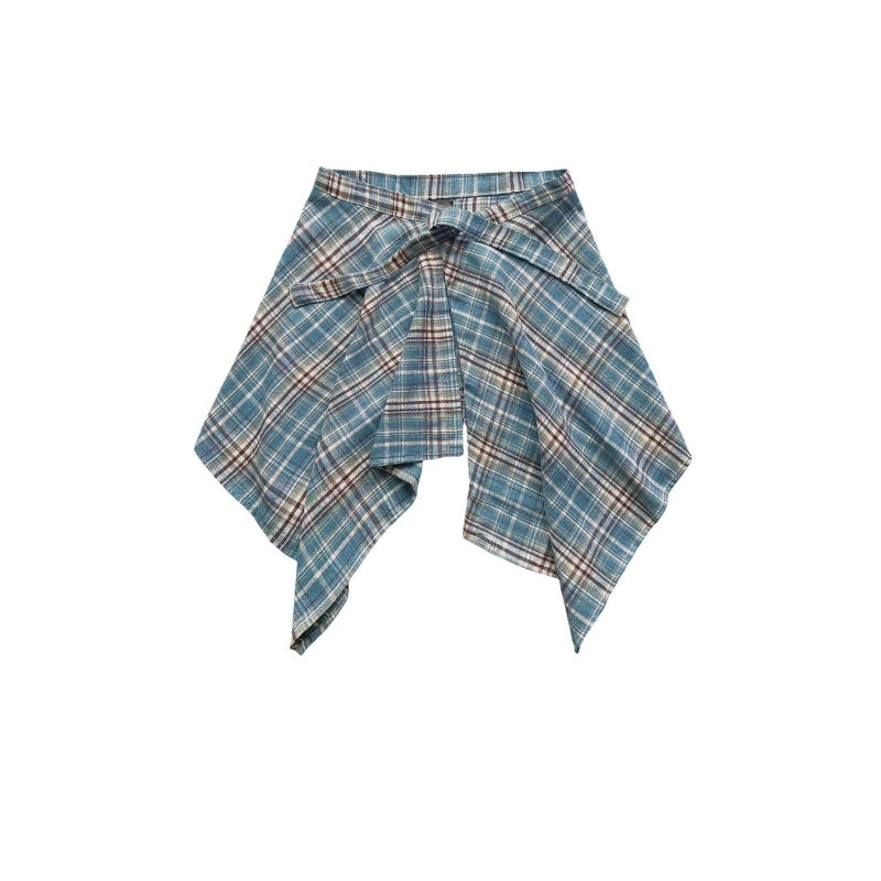 Unisex Plaid Layered Skirt - Modomu
