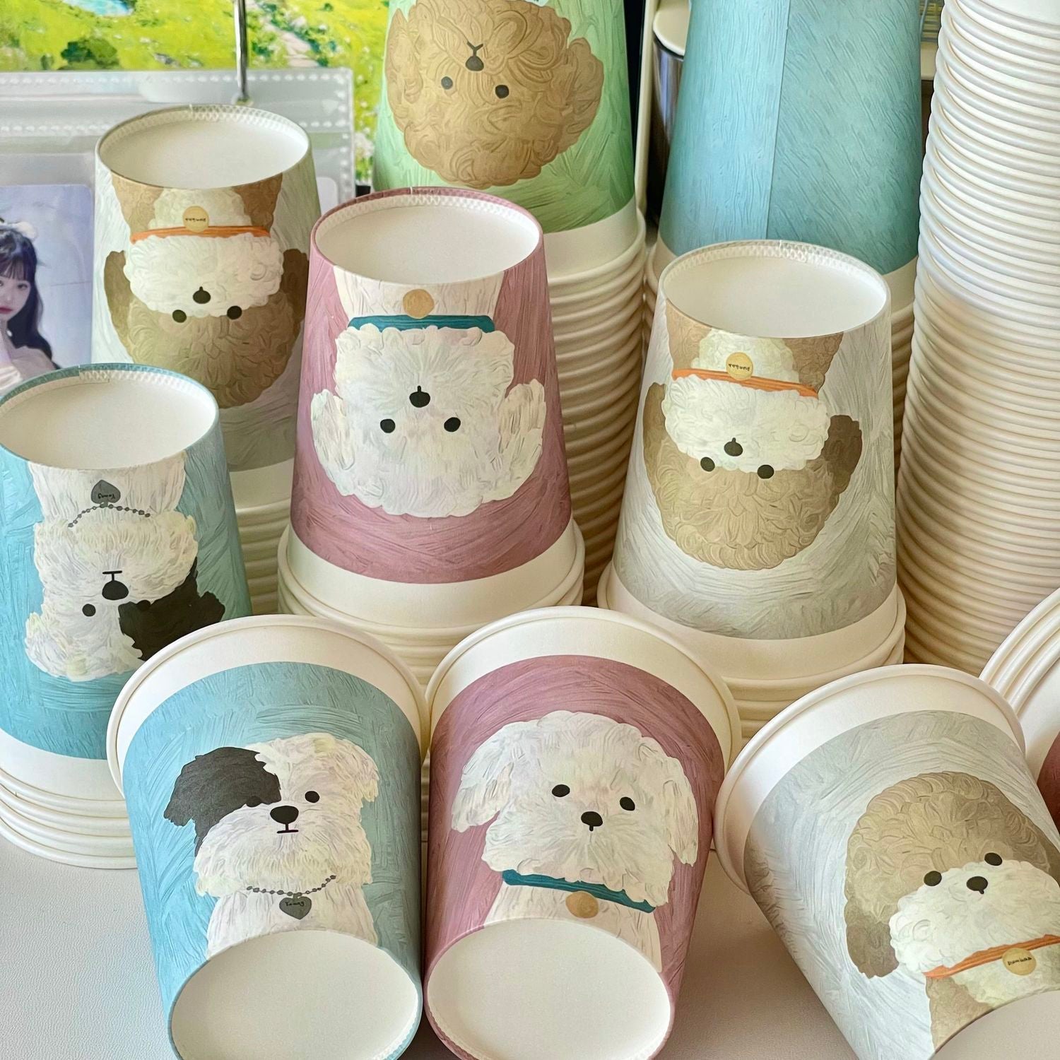 Puppy Art Disposable Paper Cups - Modomu