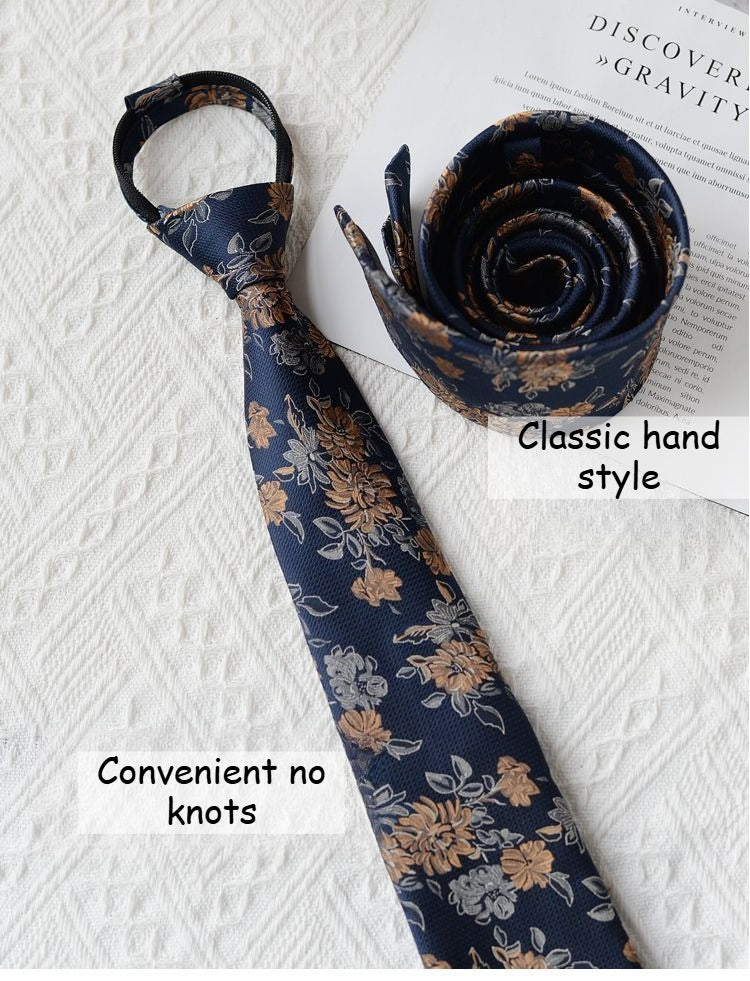 Floral Knot-Free Tie - Modomu