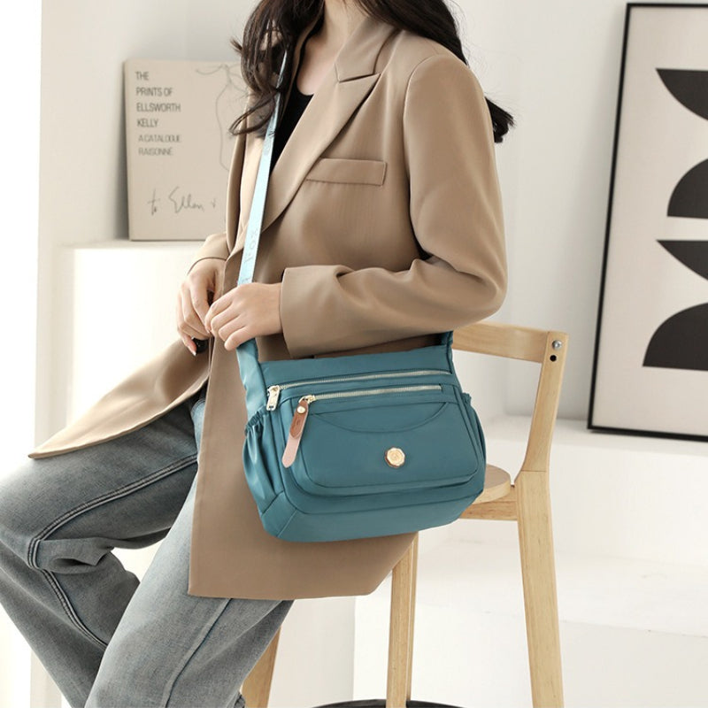 Multi-Pocket Nylon Crossbody