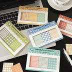Plaid Sticky Notes Minimal Desk - Modomu
