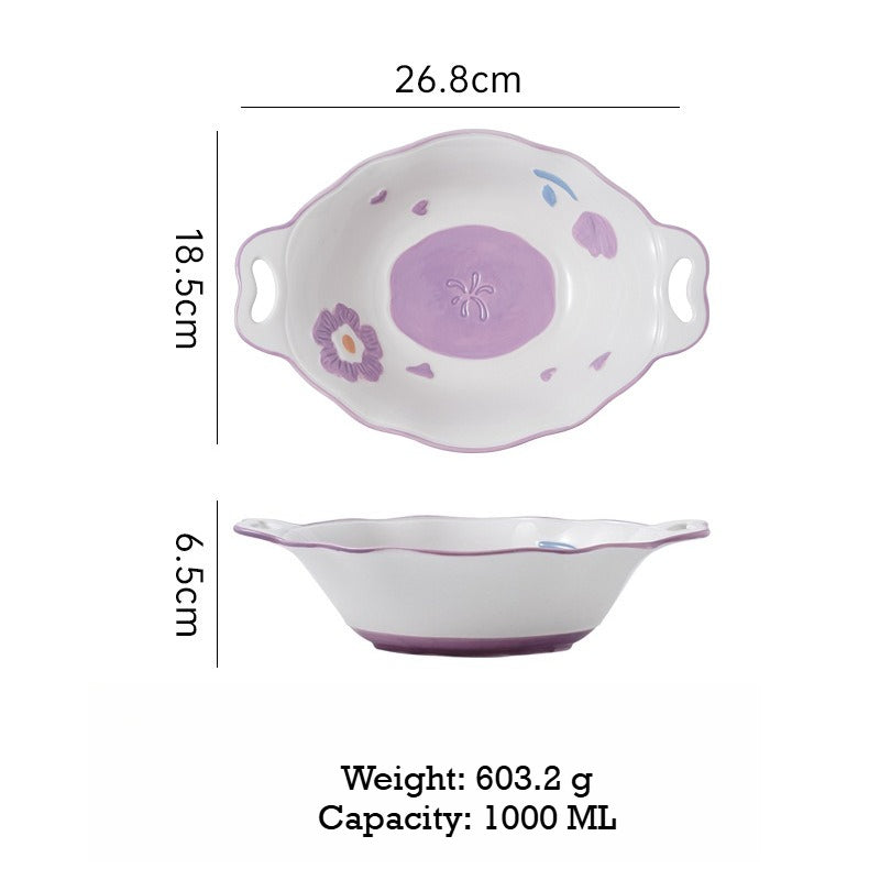 Floral Ceramic Baking Plate - Modomu