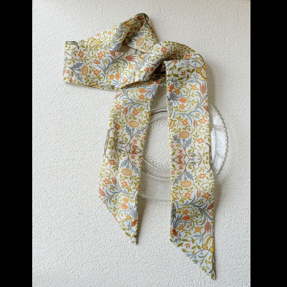 Art Print Narrow Silk Tie
