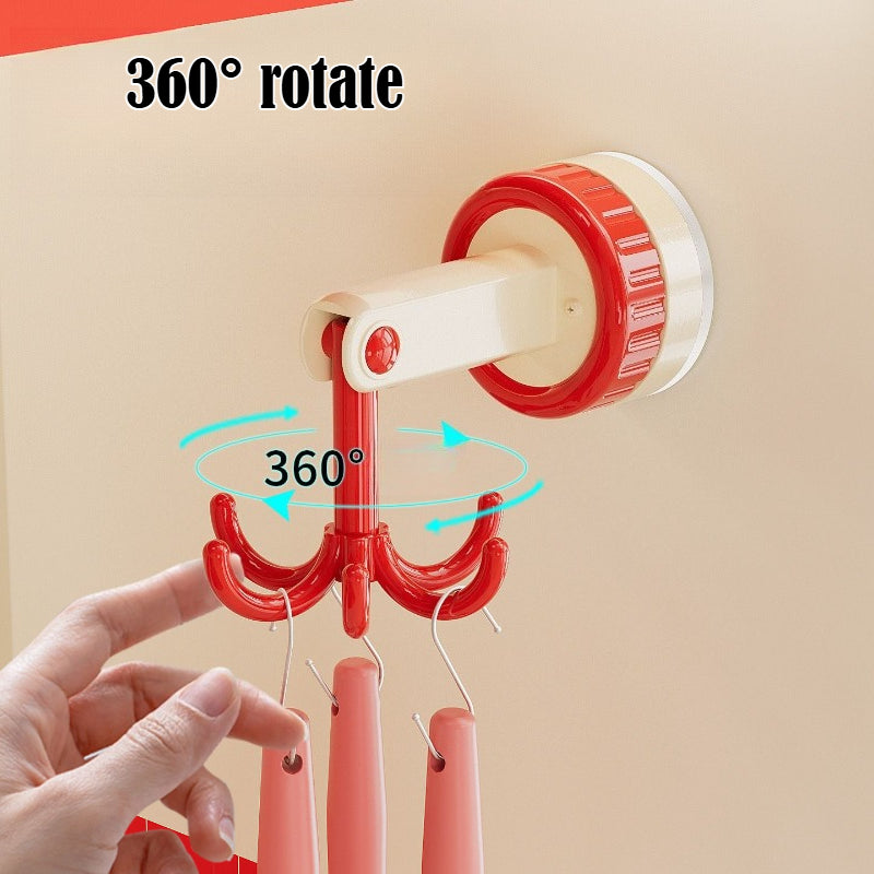 Rotating Six-Claw Utensil Hook
