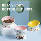 Elevated Ceramic Cat Food Bowl
