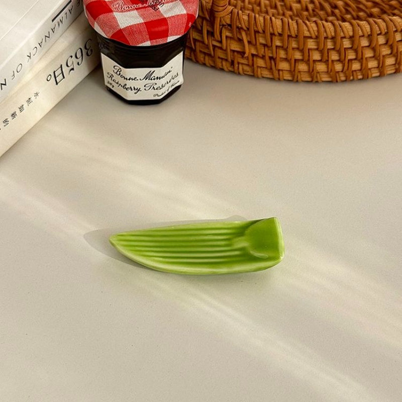 Hand-Painted Vegetable Chopstick Rest