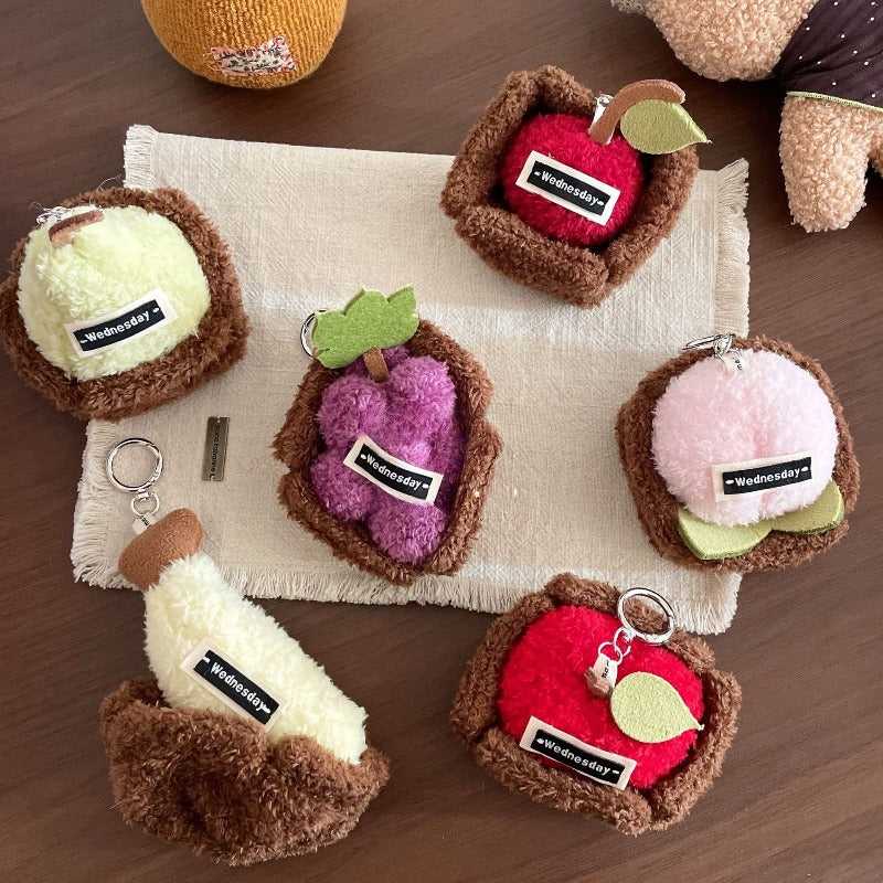 Plush Fruit Bag Charm Keychain - Modomu