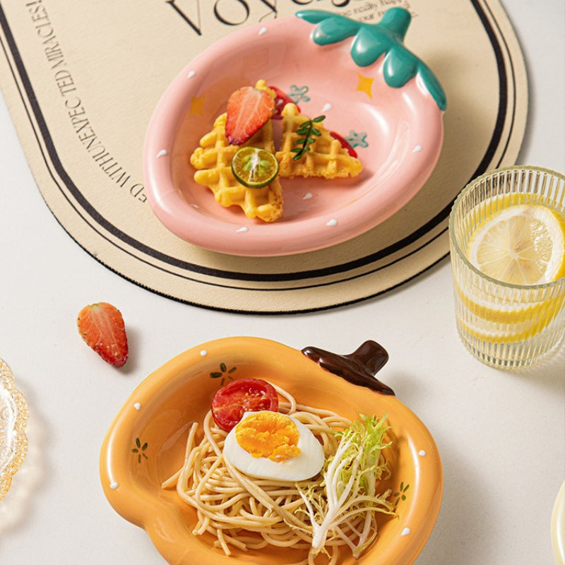 Ceramic Pumpkin Cartoon Dinner Plate