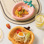 Ceramic Pumpkin Cartoon Dinner Plate