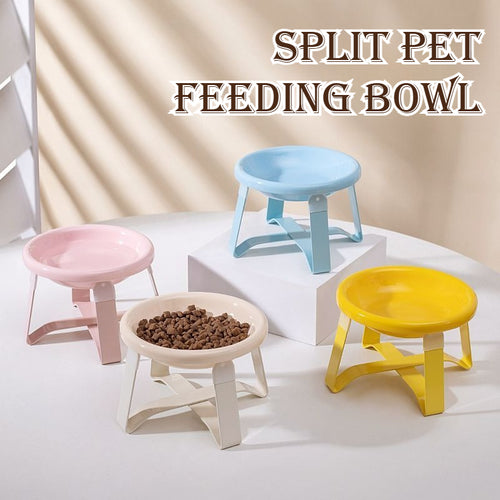 Ceramic Cat Bowl With Stand
