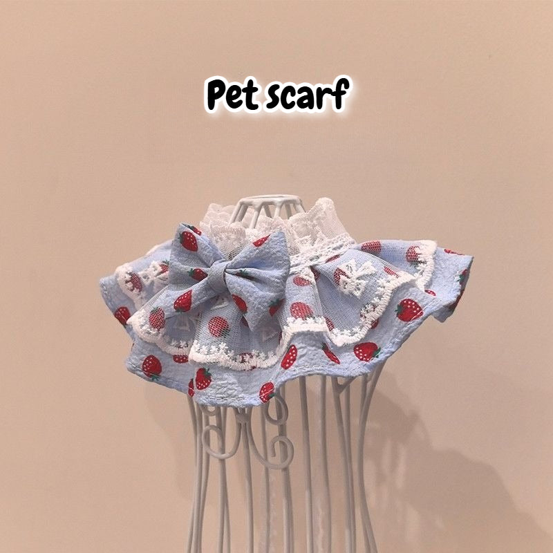 Lace Pet Saliva Towel Scarf