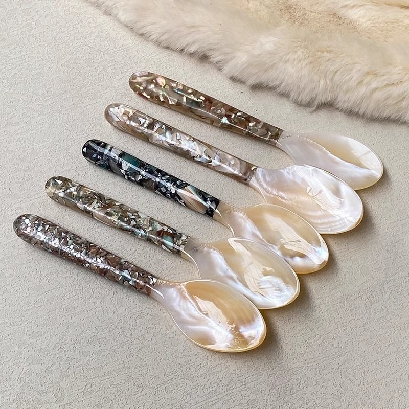 Mother-of-Pearl Mosaic Serving Spoon