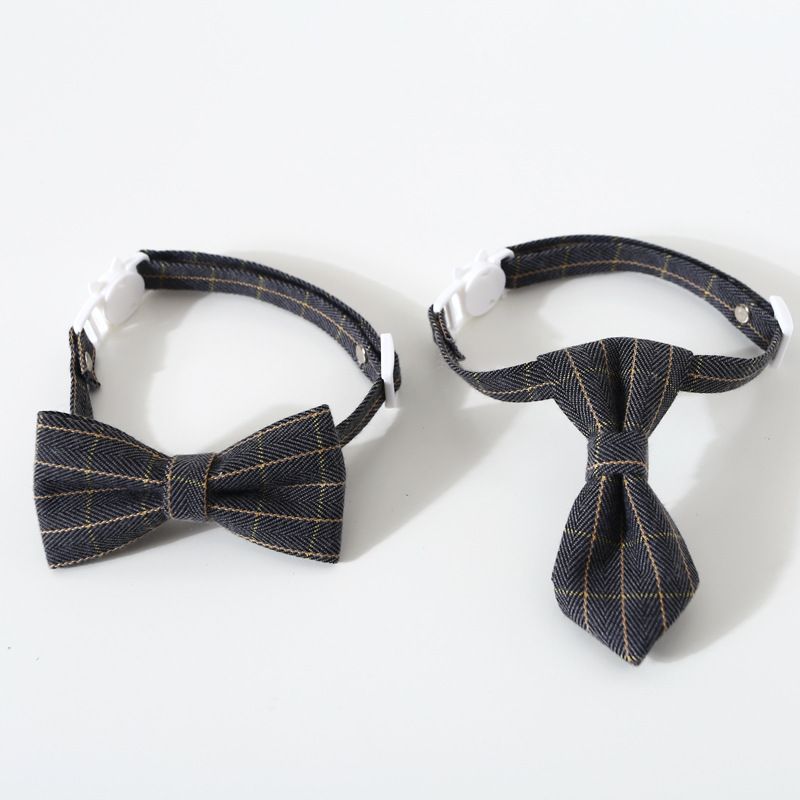 British Style Pet Bow Collar