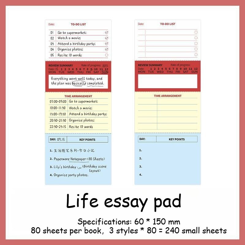 Writable Notepad Life Essay - Modomu