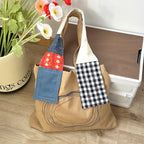 Canvas Shoulder Tote Patchwork