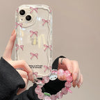 Pink Bow Clear iPhone Case