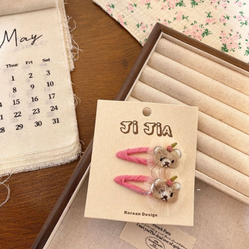 Floral Bunny Kids Hair Clip - Modomu