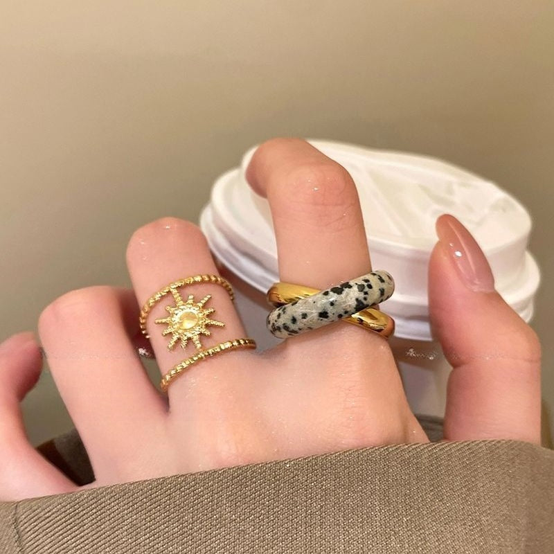 Tiger Eye Sunflower Ring - Modomu