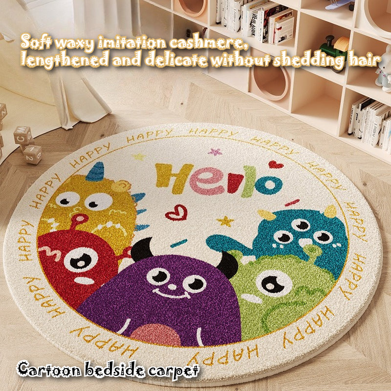 Cartoon Round Kids Floor Rug