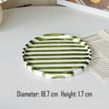 Hand-Painted Striped Dinner Plate