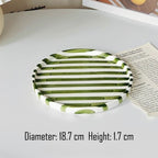 Hand-Painted Striped Dinner Plate