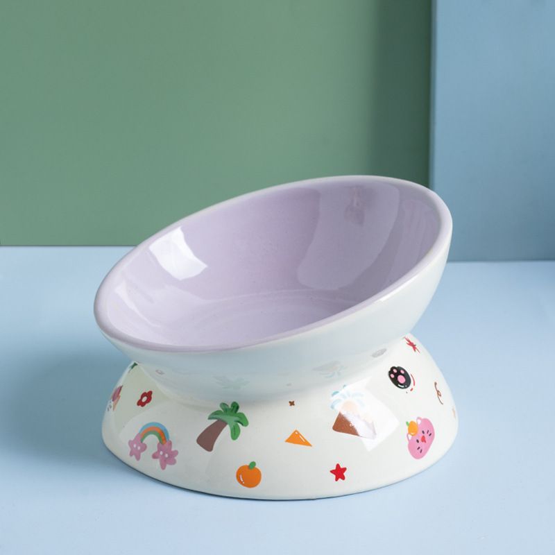 Ceramic Cat Bowl Raised Design